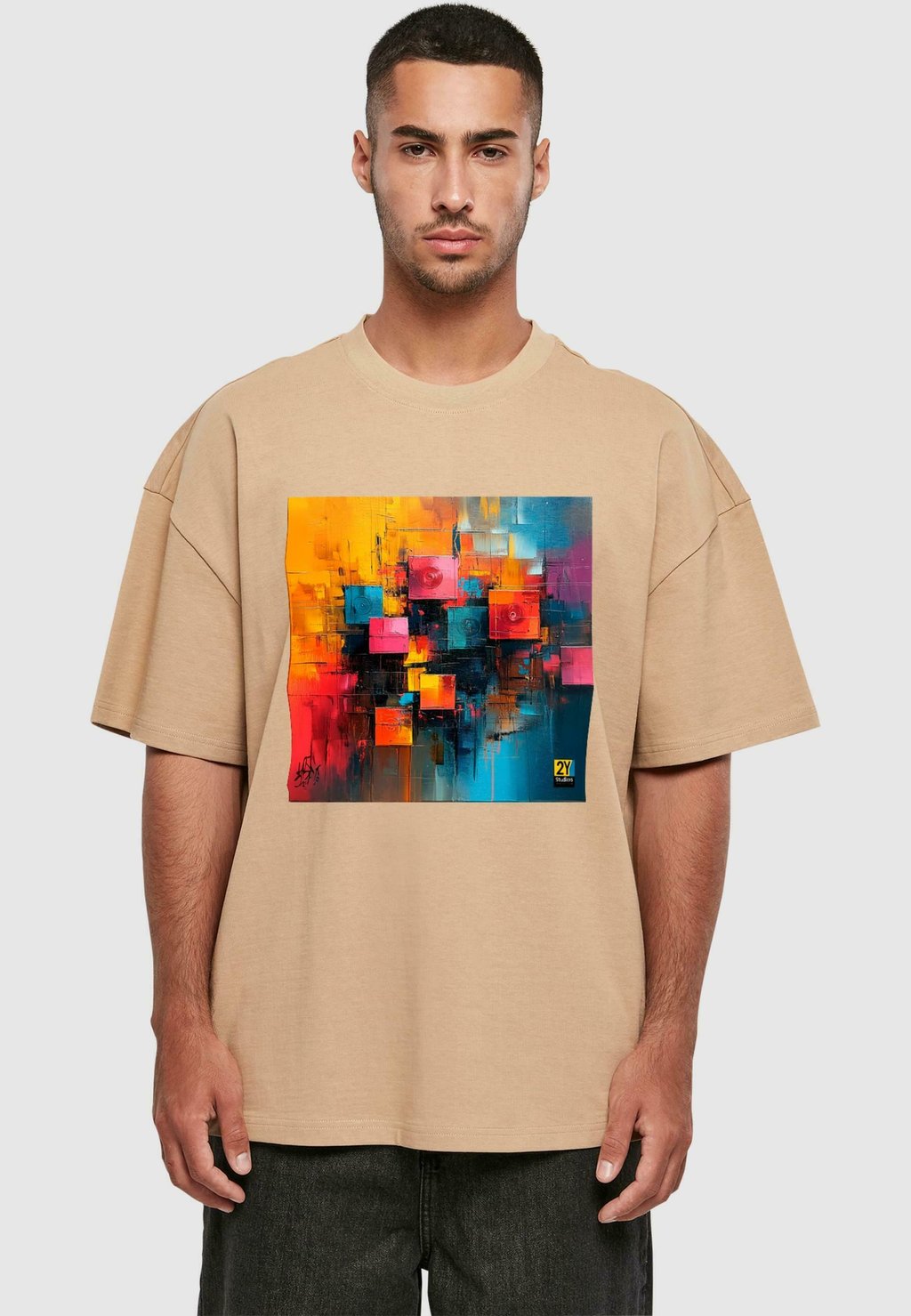 

Футболка с принтом ABSTRACT ART 2Y Studios, коричневый