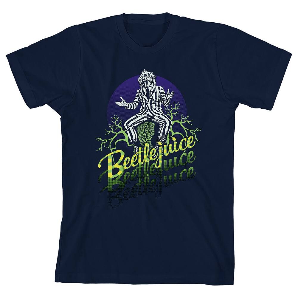 

Футболка с рисунком Beetlejuice для мальчиков 8–20 лет Licensed Character, синий