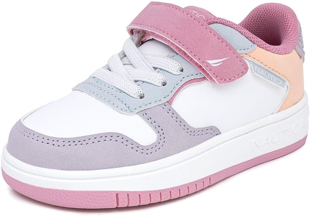 

Кроссовки Nautica для девочек с регулируемым ремешком и эластичными банджи-ремешками, Удобная повседневная обувь (малыши/дети младшего возраста), бирюзовый