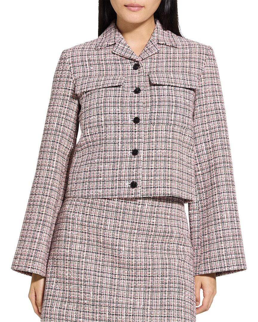 

Укороченная куртка Theory Patch, розовый