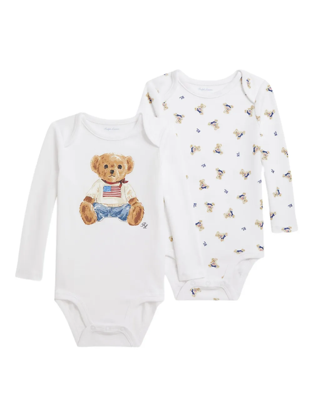 

Комплект из двух боди с принтом Polo Bear POLO RALPH LAUREN KIDS, белый