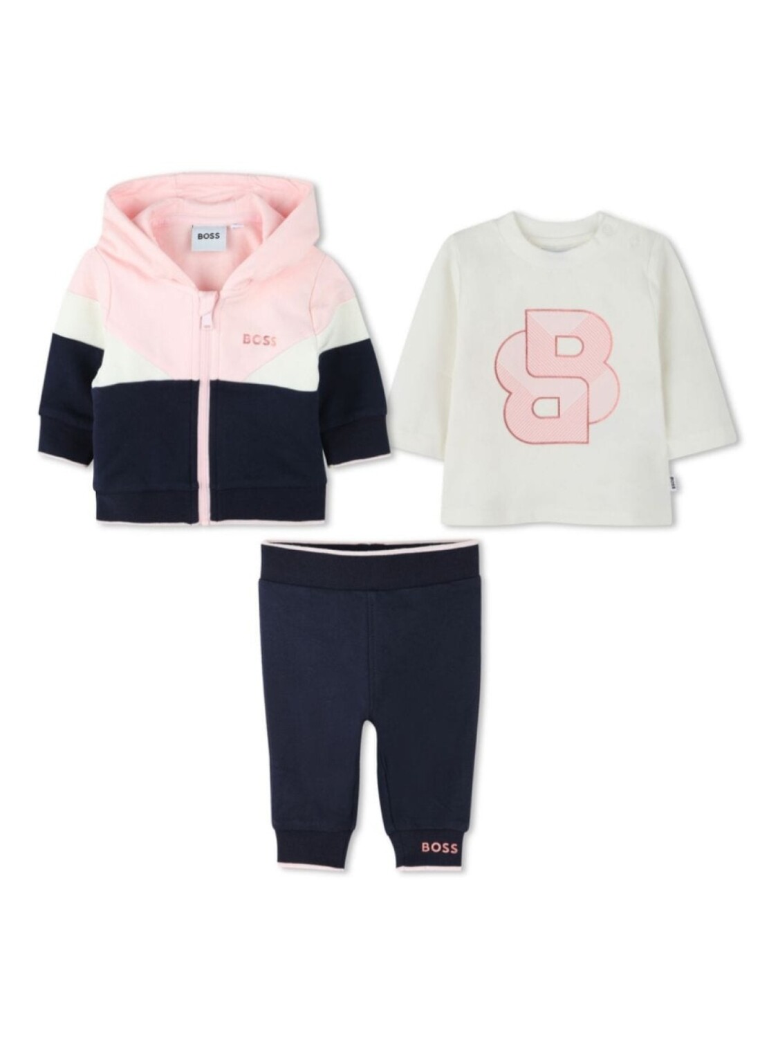 

BOSS Kidswear спортивный костюм с логотипом (комплект из трех), синий