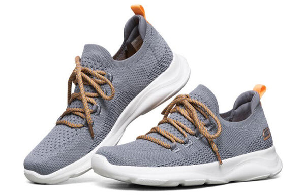 Кроссовки bobs surge sports shoes gray/white/orange Skechers, белый — фото 3