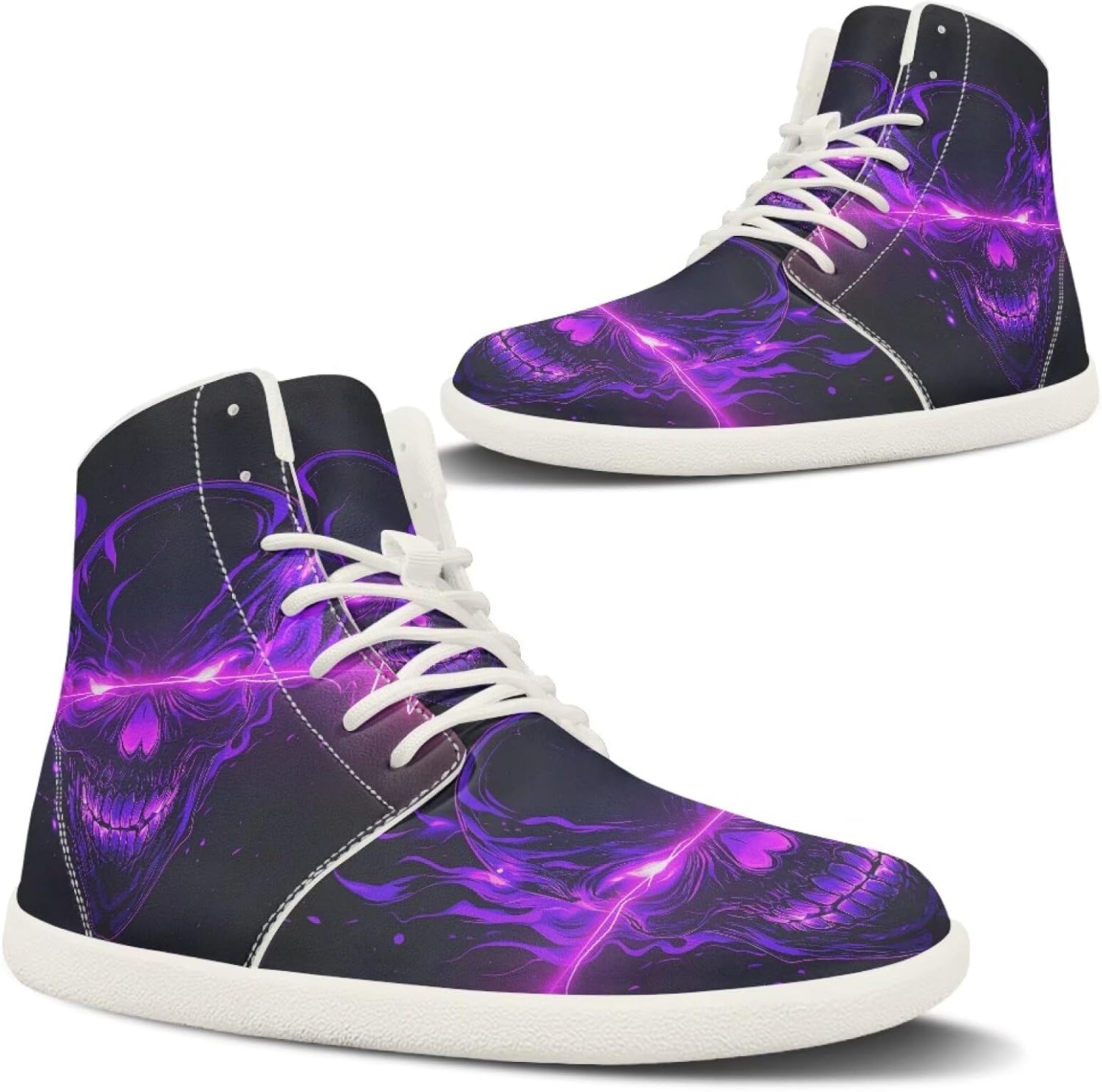 

Мужские кроссовки для хайкинга с принтом «Огненная машина», спортивная обувь для улицы, треккинга и бега по тропам, белая подошва Pugasmiru