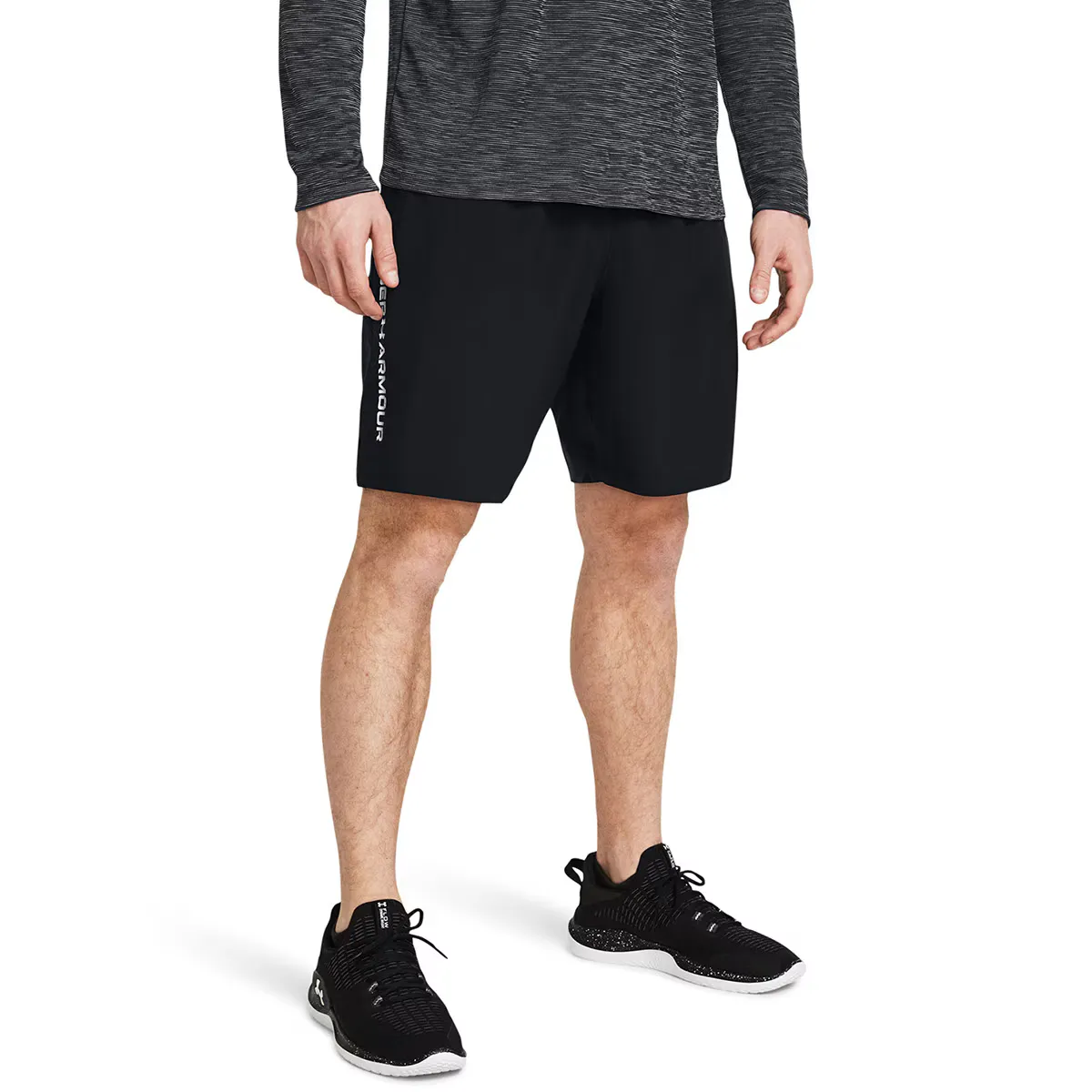 

Мужские тканые шорты Wordmark Under Armour, черный/белый