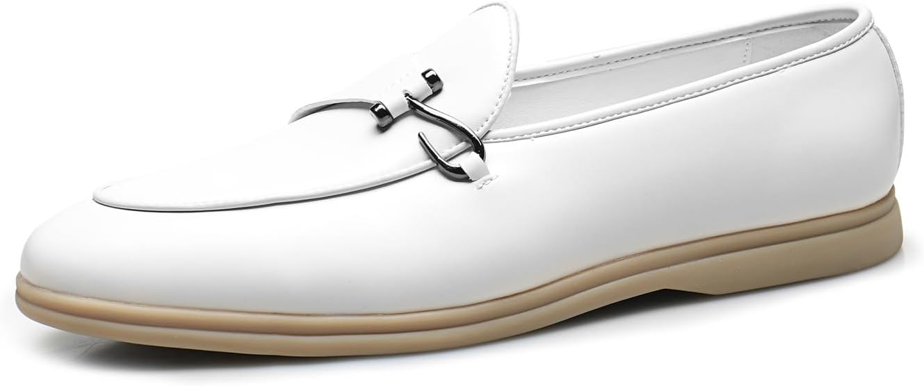 

Мужские лоферы Santimon, повседневные деловые слипоны из кожи, классические лоферы для свадьбы, бизнеса, модное обувное решение для мужчин, подходящее к смокингу, белый