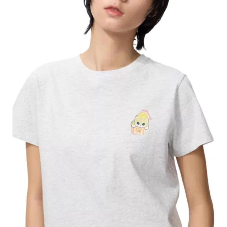 Футболка SS26 женская Light Gray с круглым вырезом UNIQLO — фото 4