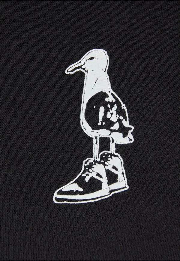 Кроссовки с изображением чайки и пушистой толстовки Mister Tee, Black — фото 3