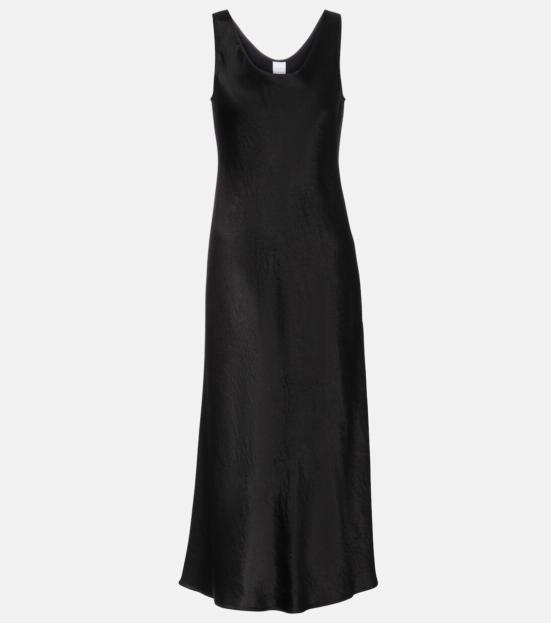 

Атласное платье миди talete Max Mara, черный