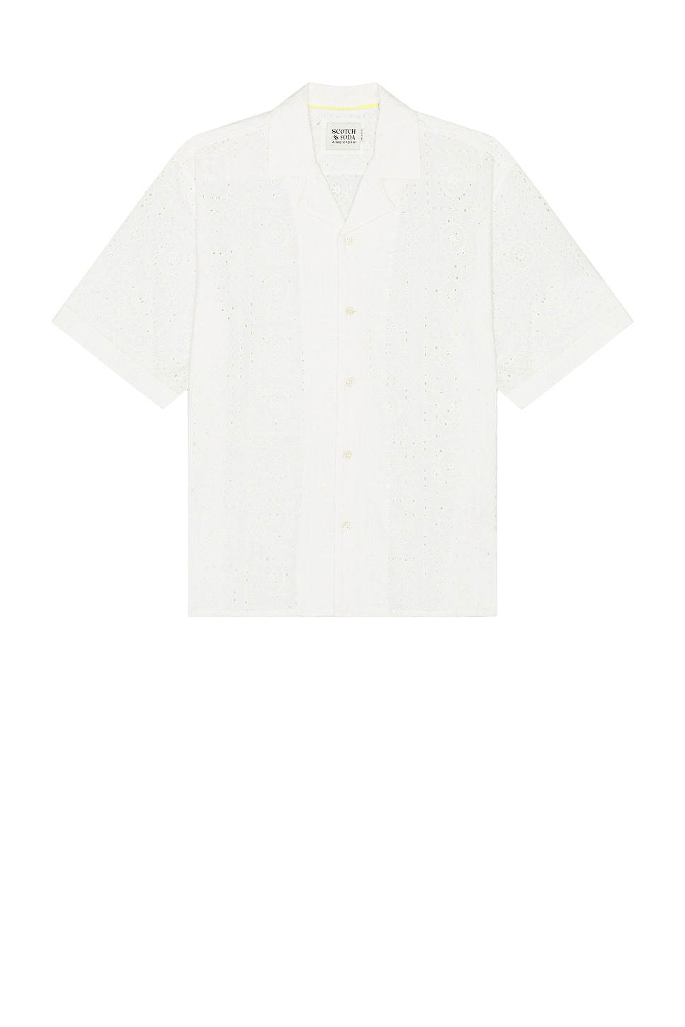 

Рубашка с вышивкой классического кроя Scotch & Soda, цвет swan