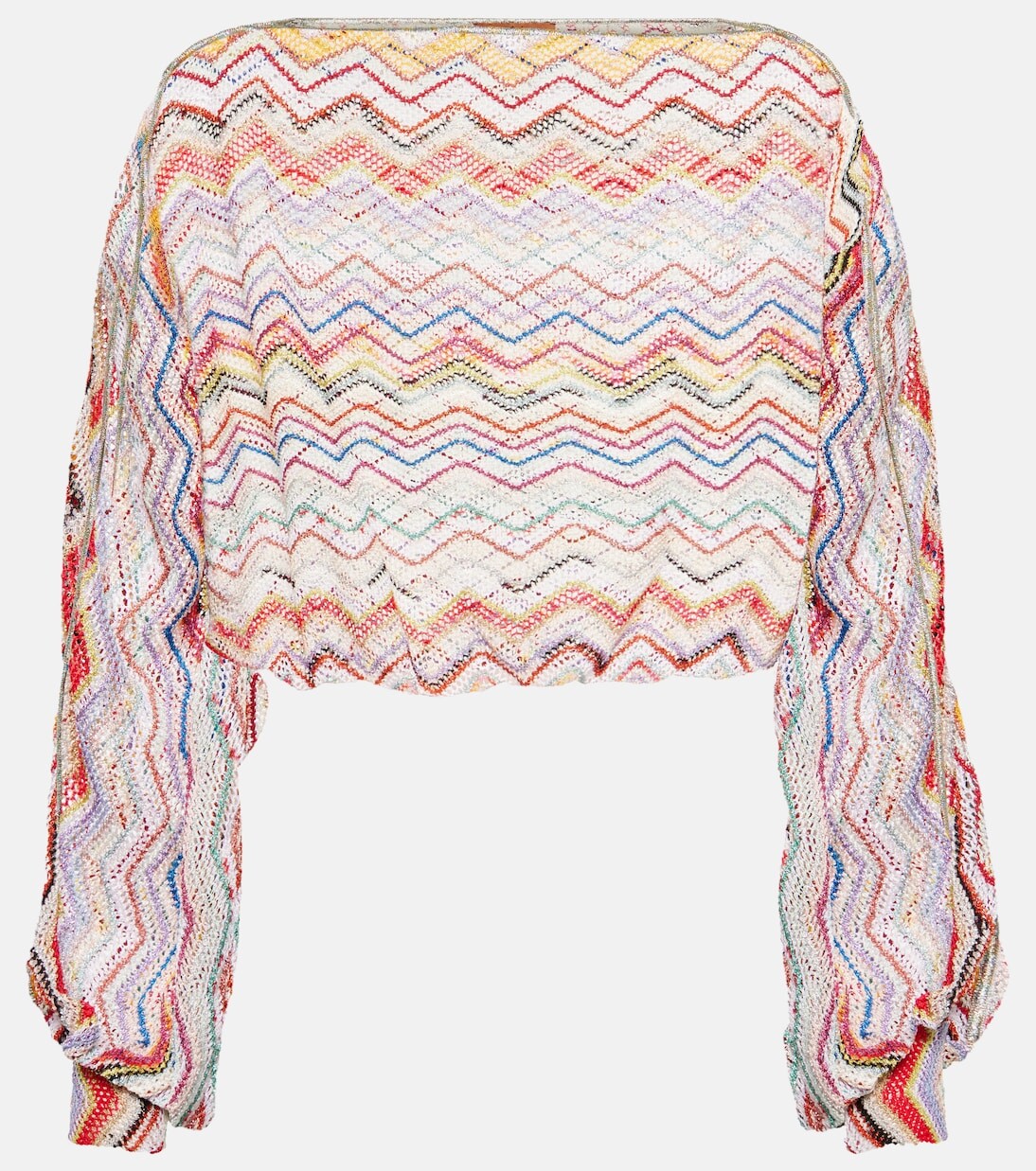 

Укороченный топ с зигзагообразным принтом Missoni Mare, мультиколор