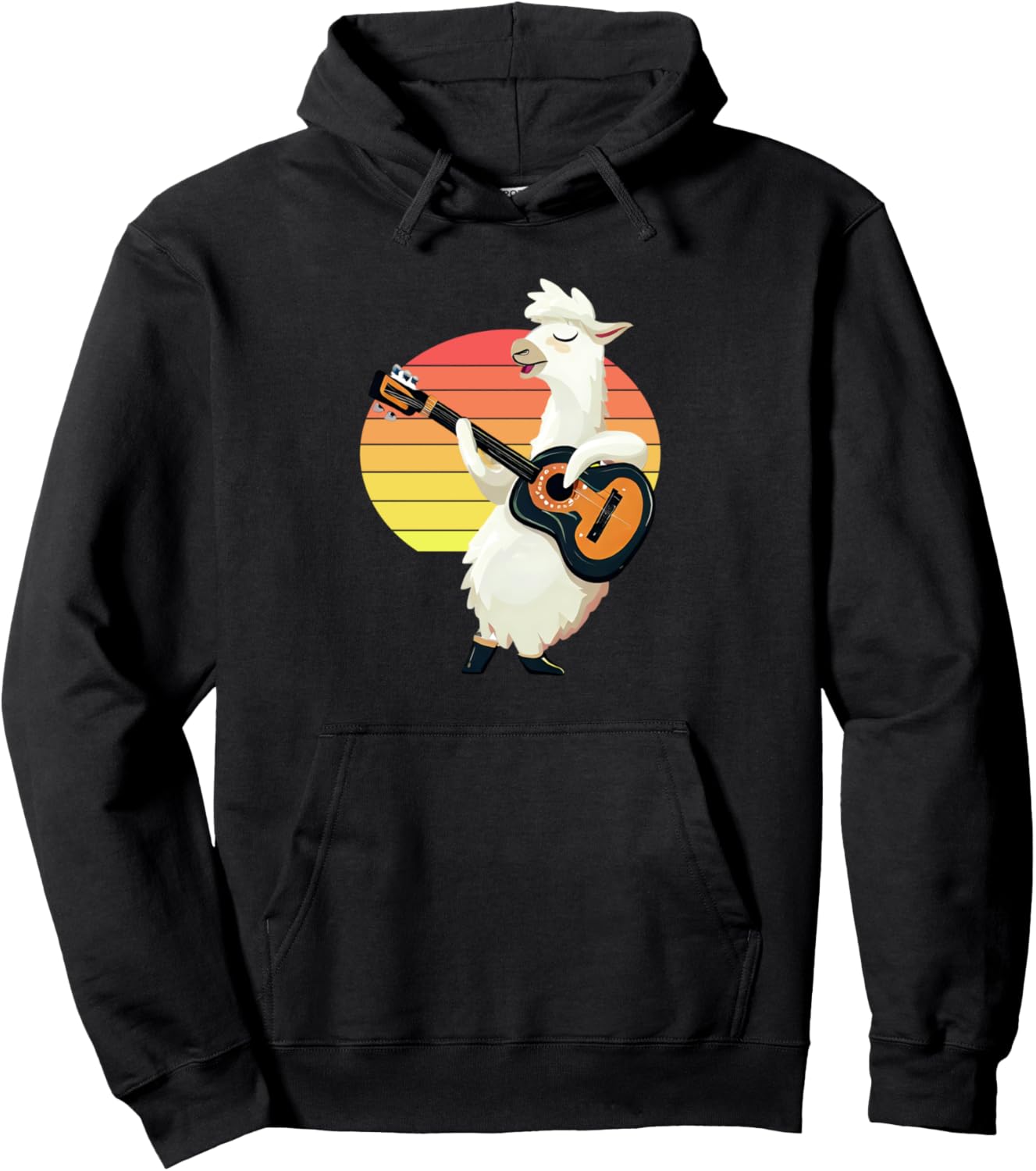 

Худи с изображением гитариста-альпаки Alpaca Guitarist, черный