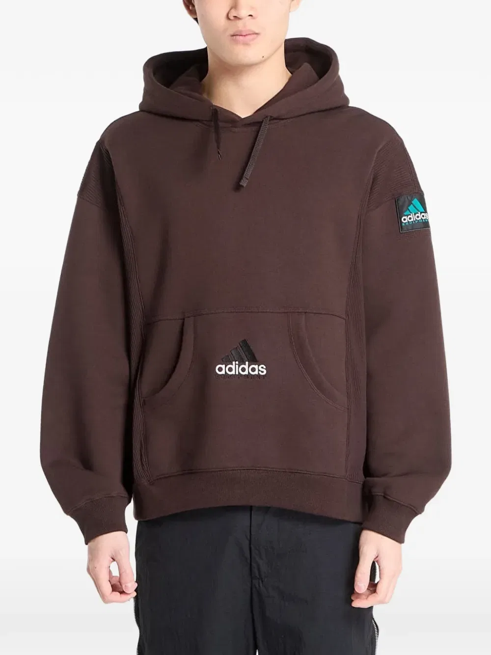 Худи с нашивкой с логотипом Equipment Adidas, коричневый