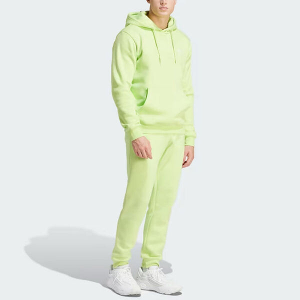 Толстовка с капюшоном трилистник Adidas, зеленый — фото 4