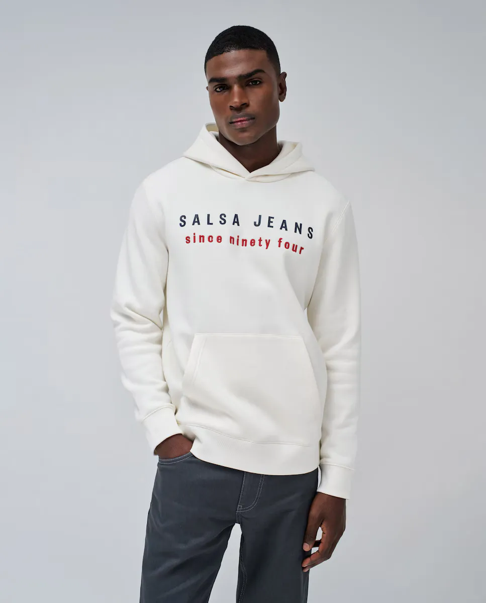 

Мужская толстовка с логотипом Salsa Jeans, белый