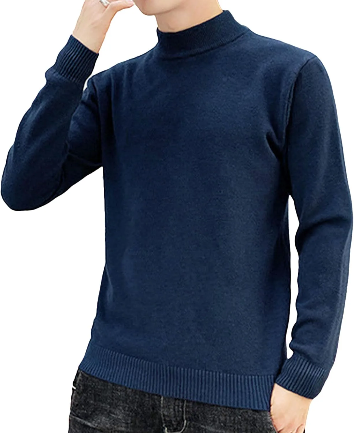 

JEShifangjiusu мужской полуворотник, длинный рукав, облегающий свитер