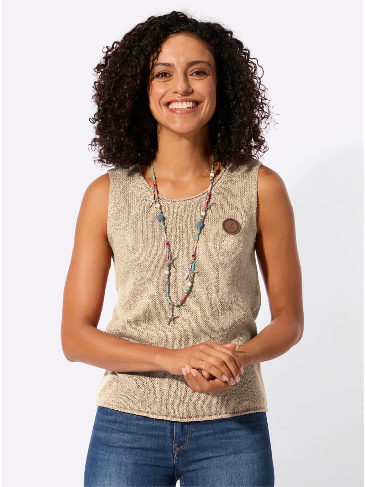 

WITT WEIDEN Вязаный топ песочного цвета