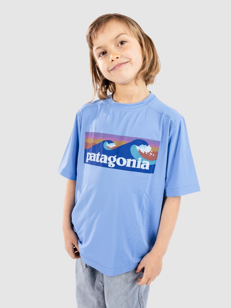 Футболка Patagonia Cap Sw Kids T-Shirt, boardshort logo/abdnt blu