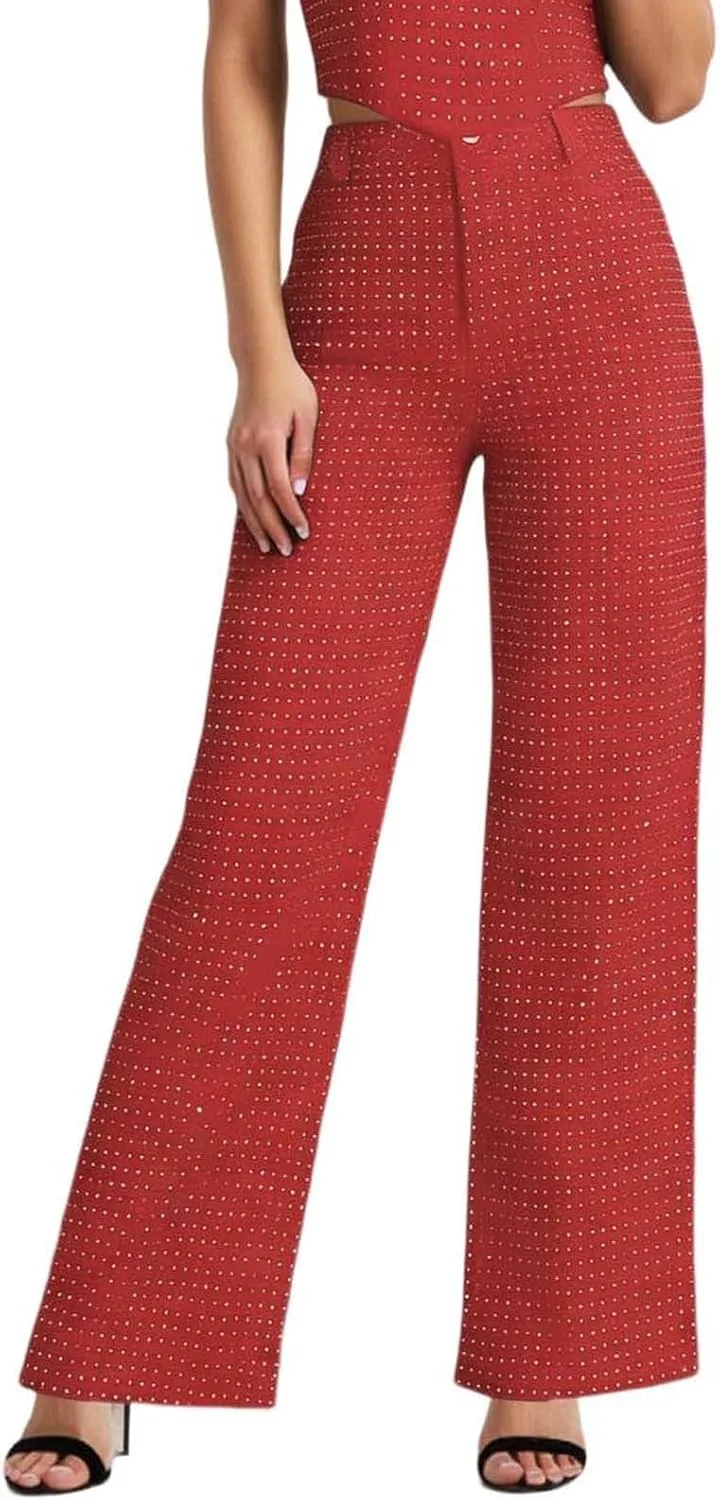 

Прямые джинсы для женщин с низкой посадкой и стразами Gaexia