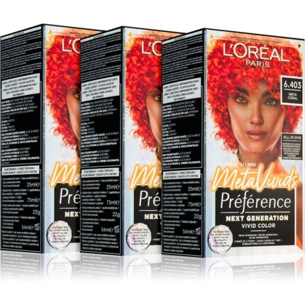 

LOreal Paris Preference Meta Vivids Краска для волос — 6.403 Мета Коралл, полуперманентная L'Oréal Paris