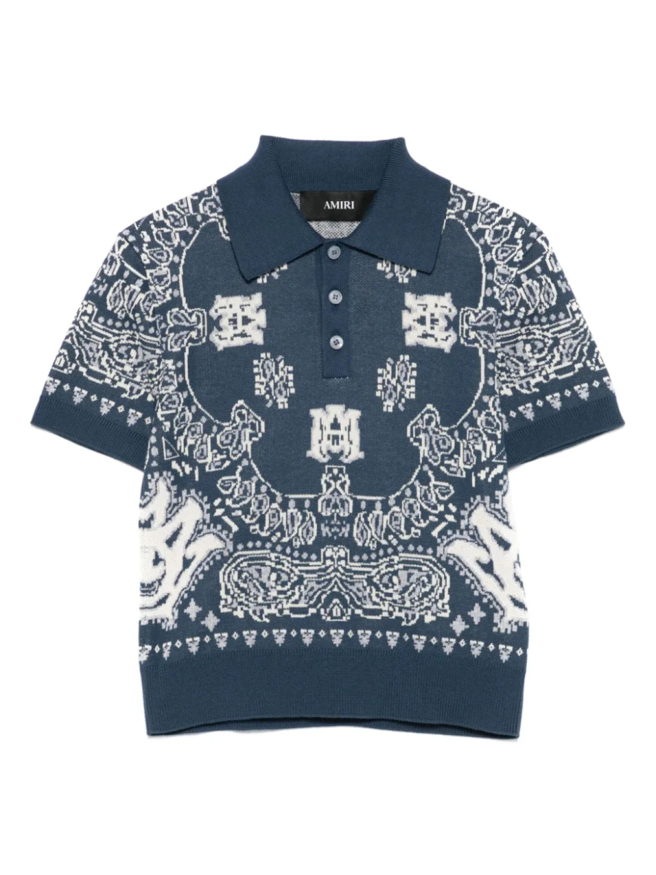 

Футболка-поло AMIRI KIDS из хлопка, синий