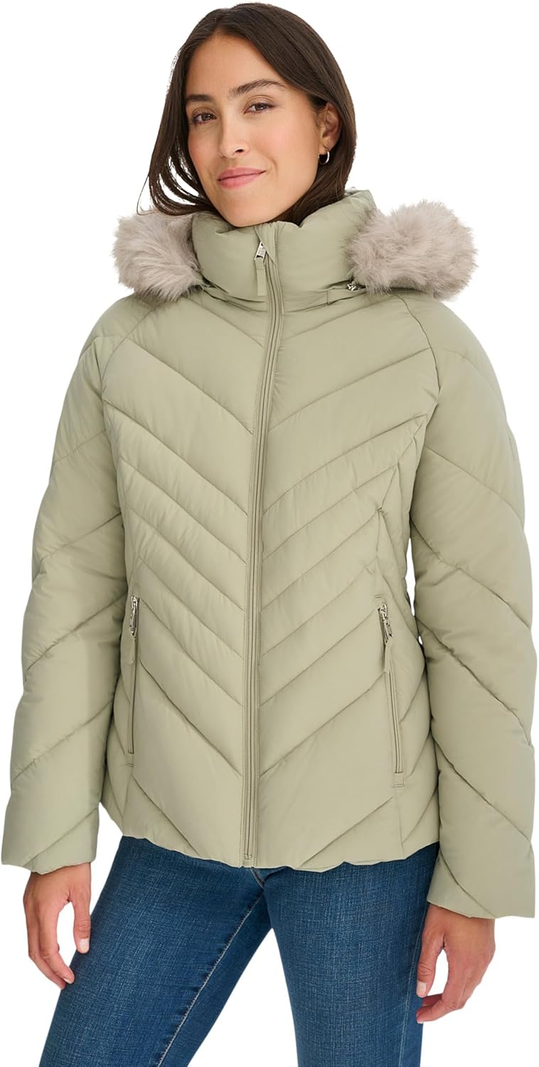 

Женская утяжеленная короткая стеганая куртка Tommy Hilfiger Essential, Seagrass