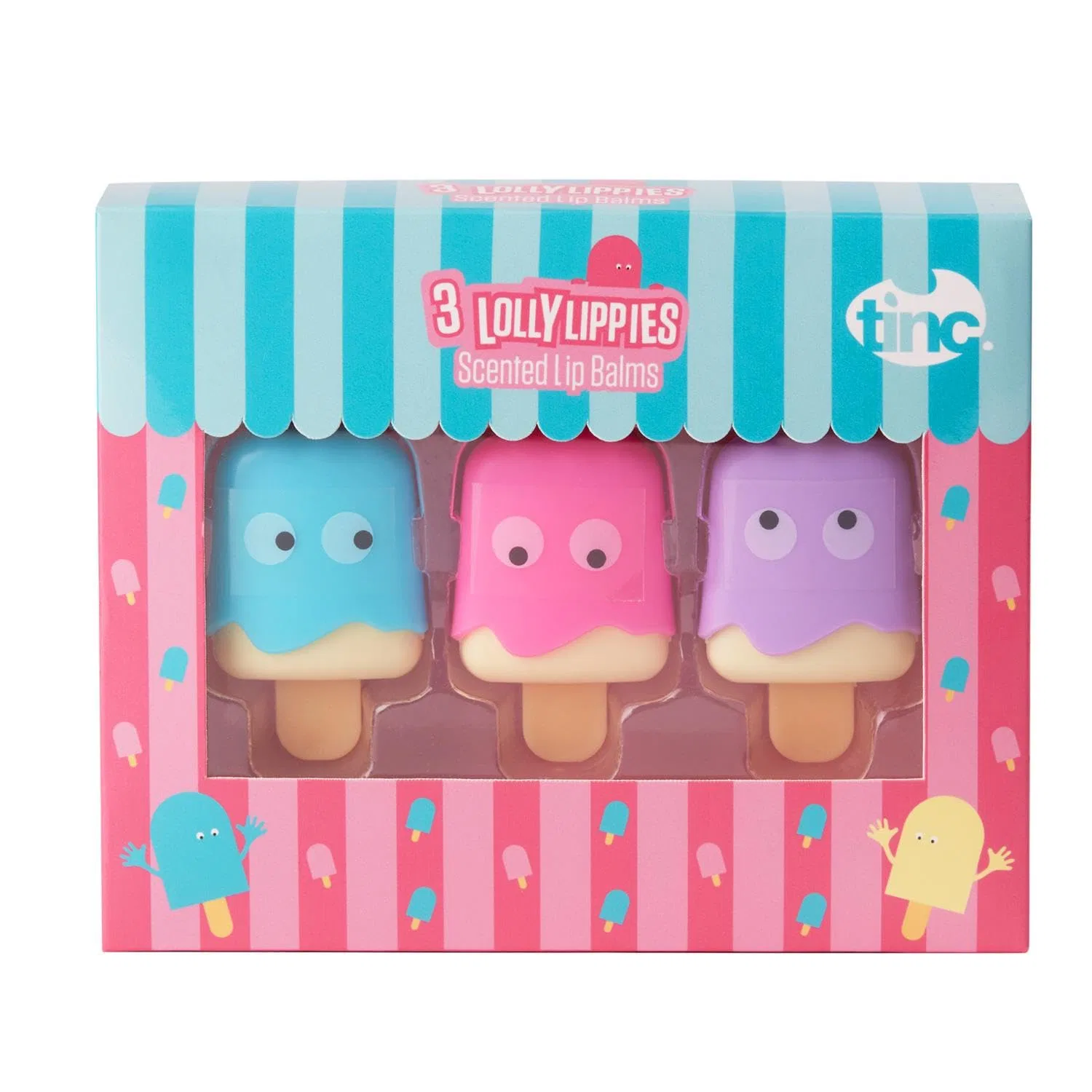 Детский бальзам для губ Tinc «Lolly» с ароматом 3 шт. Tinc, Ice
