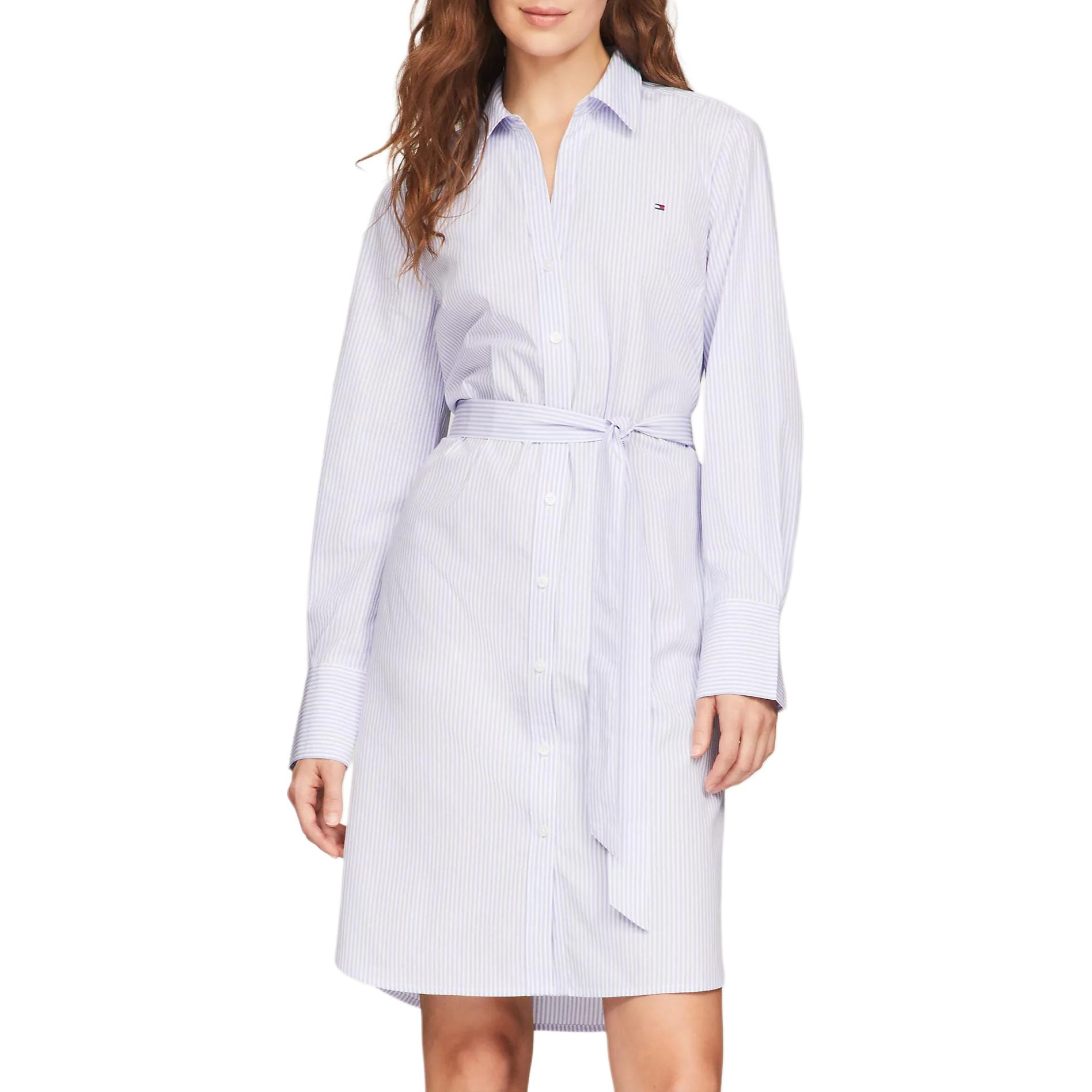 

Tommy Hilfiger Женское платье с длинным рукавом светло-голубого цвета