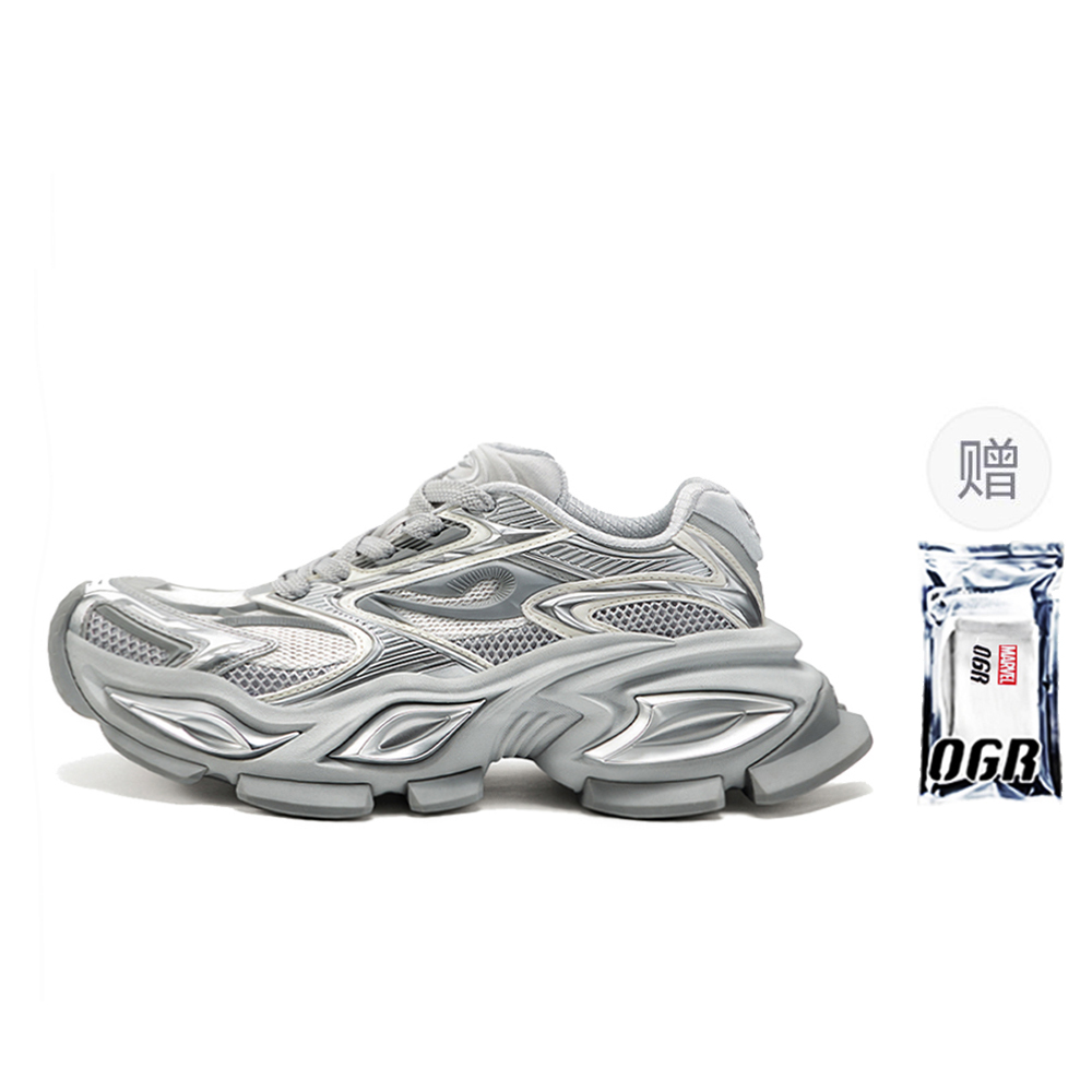 OGR Массивные кроссовки унисекс низкие серебристые Unisex Low top Silver — фото 3