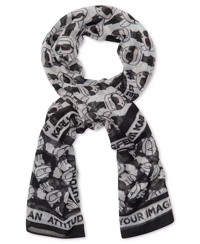 

Шарф-накидка Choupette Karl Square Wrap KARL LAGERFELD PARIS, черный