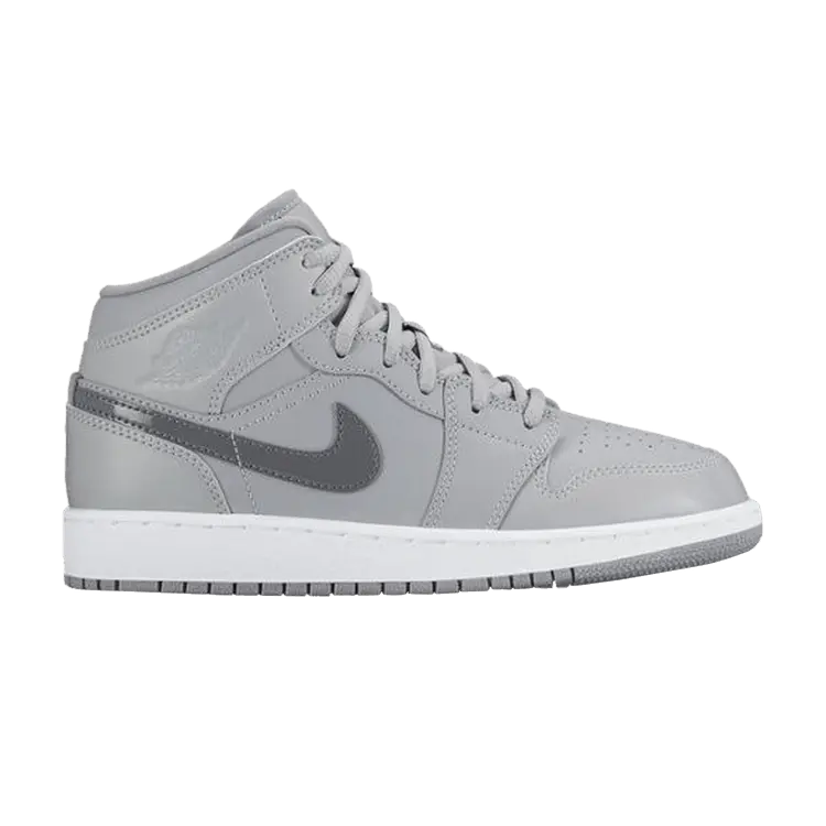 

Кроссовки Air Jordan 1 Mid BG Wolf Grey, серый