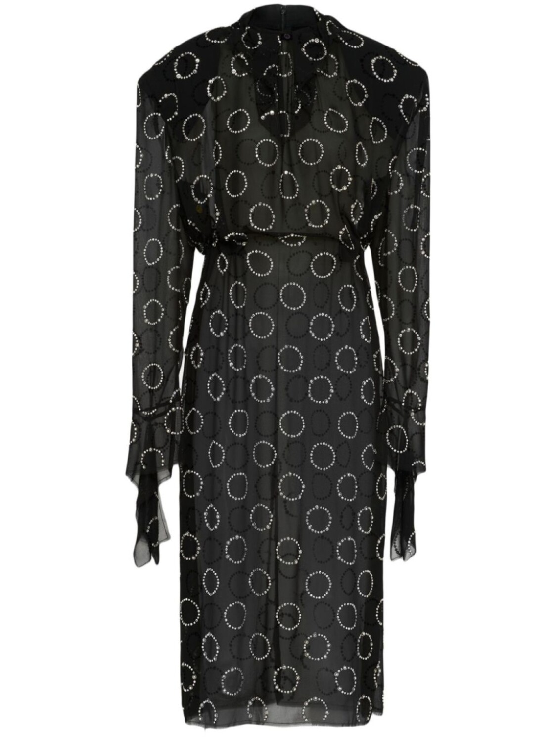 

Prada платье миди с кристаллами, черный