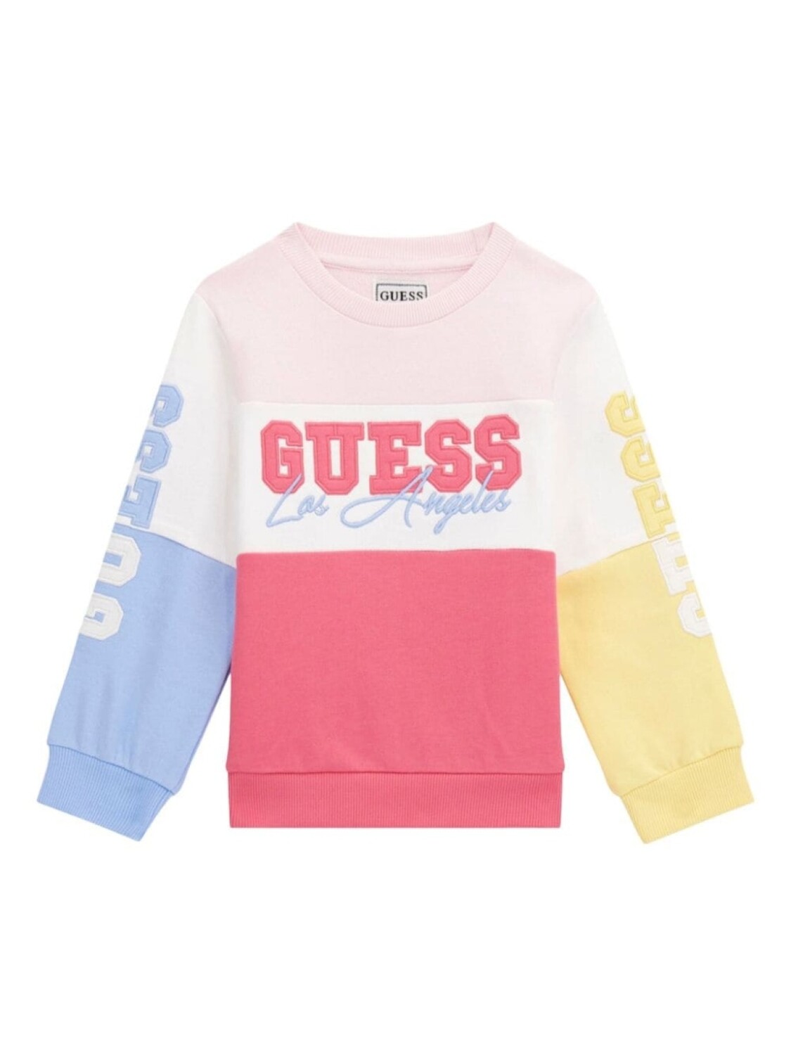 

Guess kids толстовка с вышитым логотипом, розовый