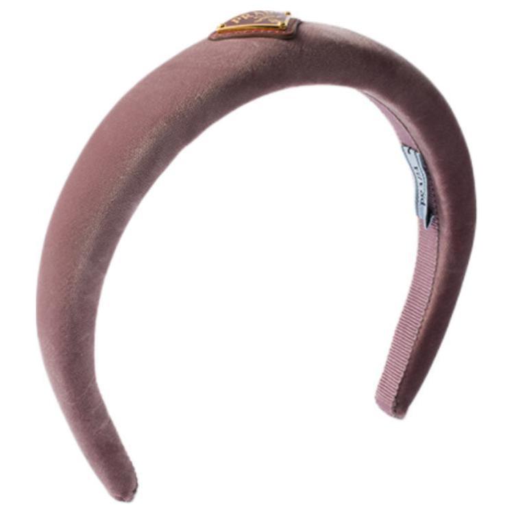 

Вельветовый ободок PRADA, розовый