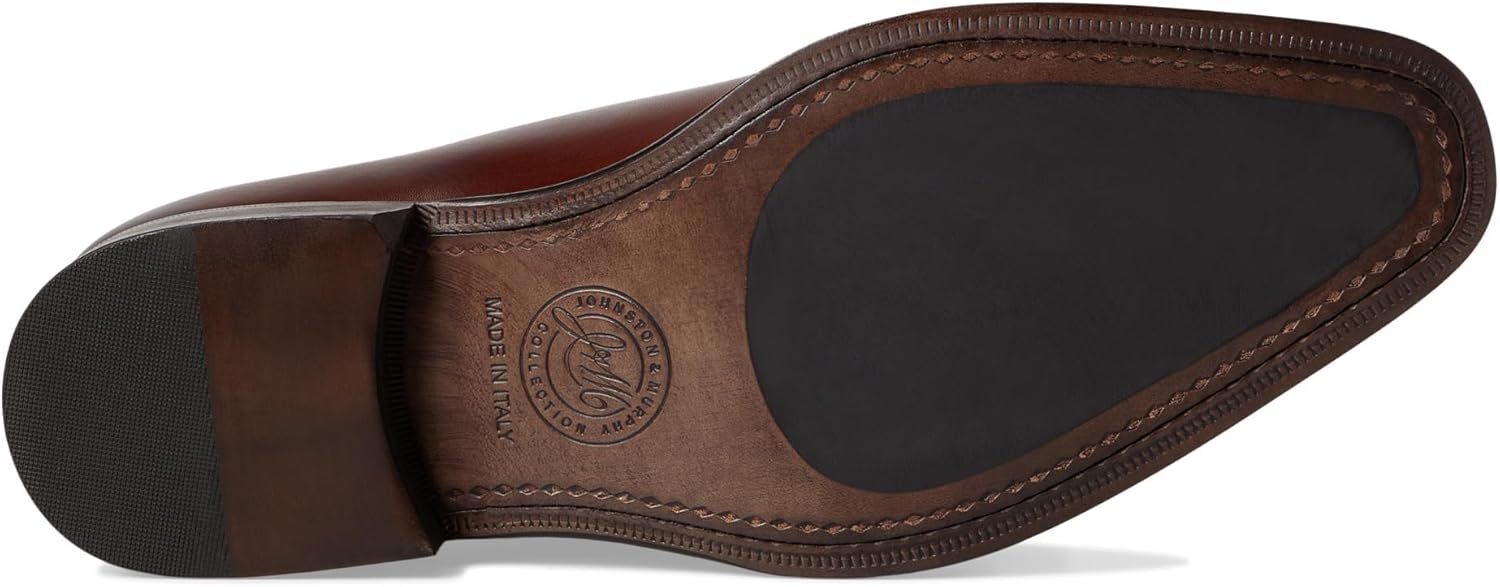 Мужские оксфорды Johnston Murphy Larson с цельнокройным гладким носком Johnston & Murphy, Mahogany Italian Calfskin — фото 3
