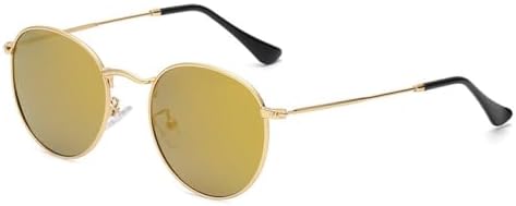 

Классические женские круглые солнцезащитные очки 2027 года, розовые, с зеркальным покрытием, в стиле ретро, ​​мужские очки с зеркальным покрытием MTZJH, Luxury Gold Mirror