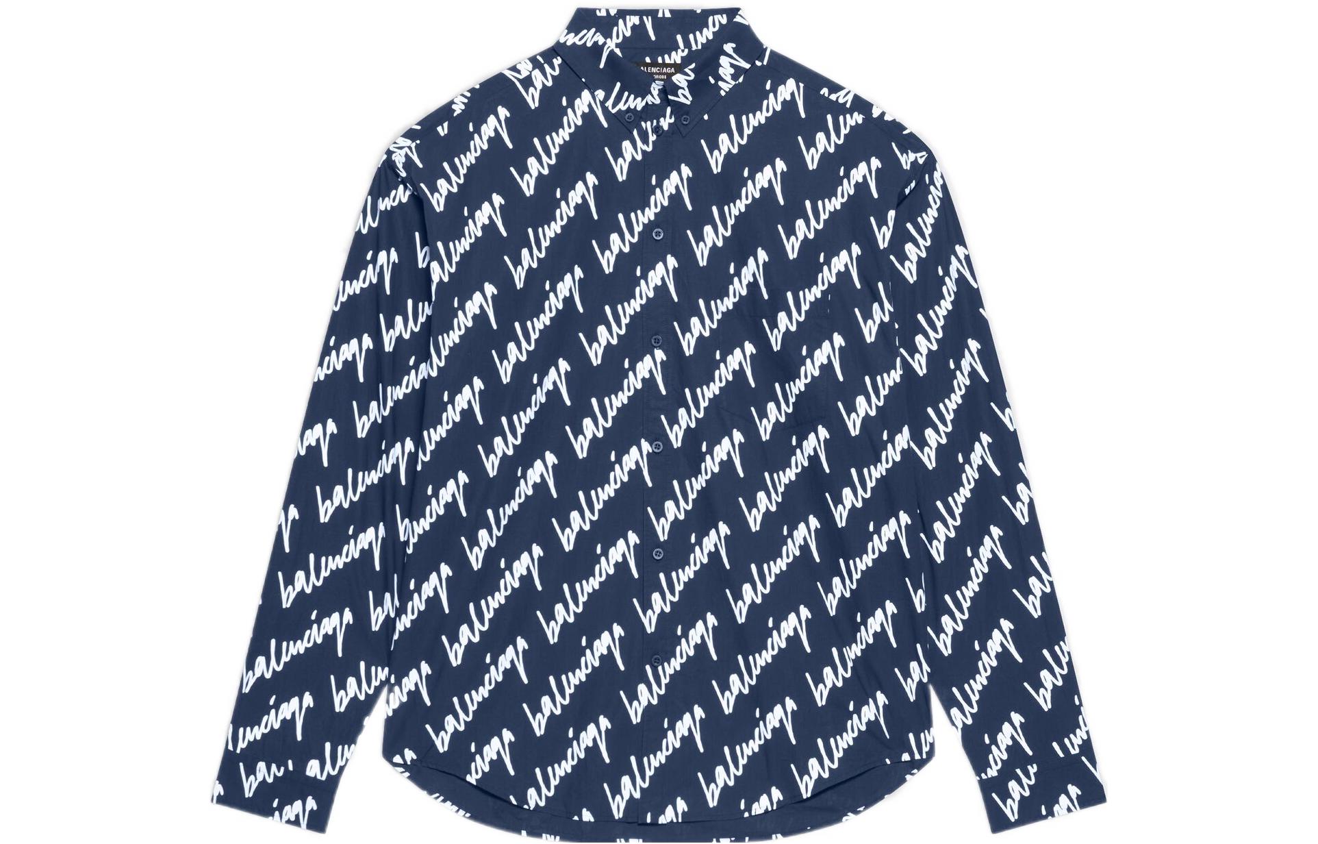 

Футболка мужская синяя Balenciaga