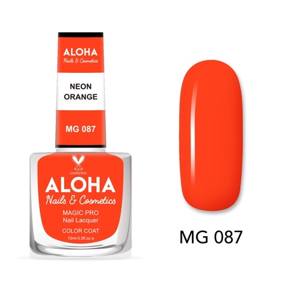 

Лак для ногтей Magic Pro 15 мл - Mg 087 / Неоново-оранжевый Aloha Nails & Cosmetics
