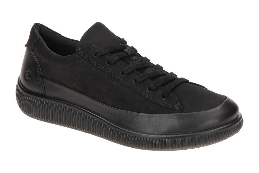 Кроссовки Ecco Soft Zero, черные, женские, водонепроницаемые, 220283