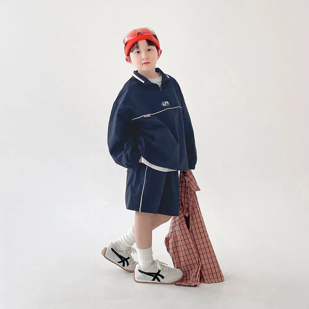 Куртка-анорак и брюки BERRYCLOSET, нейлон, тёмно-синий