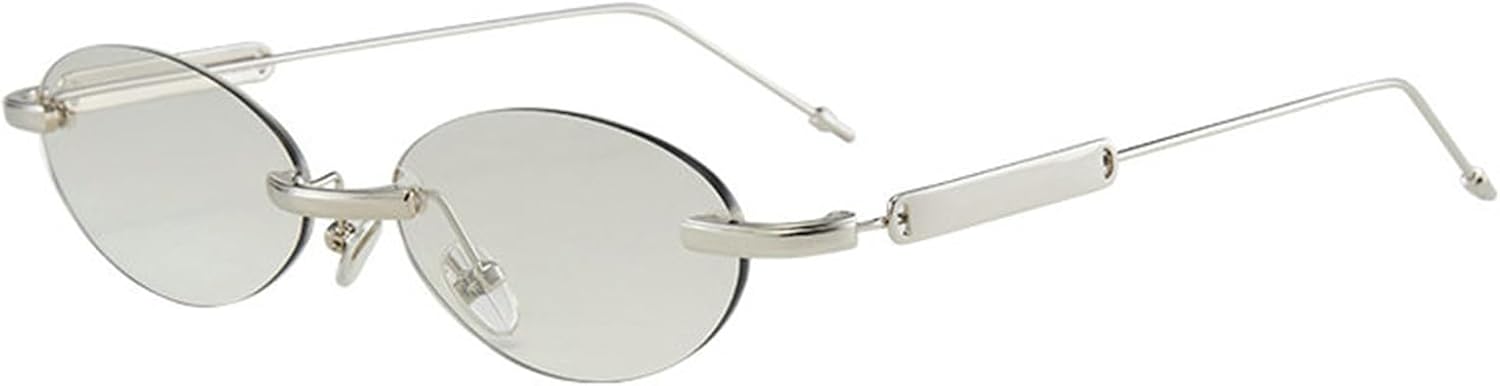 

Солнцезащитные очки Willochra в стиле ретро, ​​овальные, для женщин и мужчин, модные солнцезащитные очки 90-х, классические круглые без оправы, тонированные, защита UV400, C3