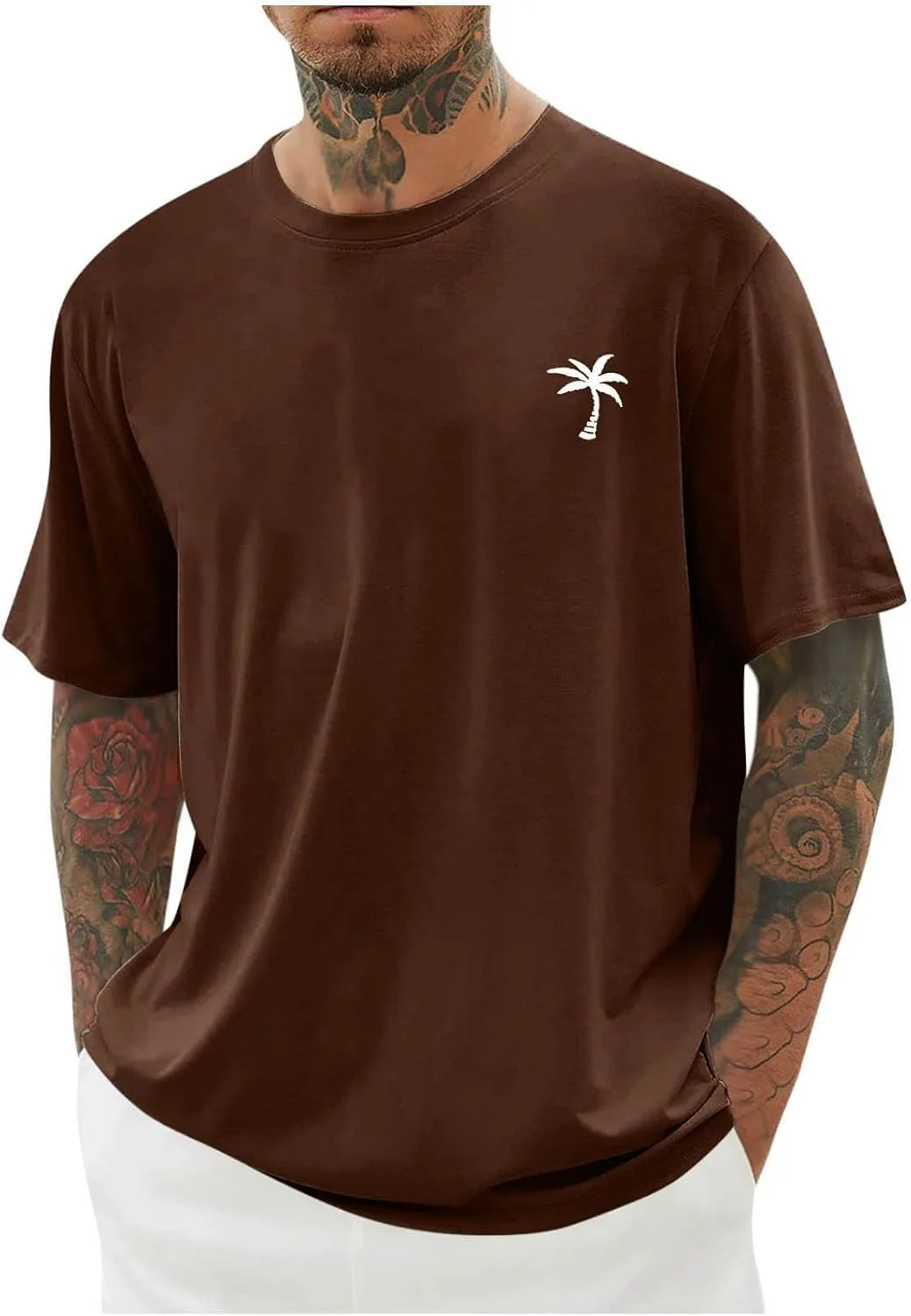 

Футболка Oversized с принтом для мужчин, Crewneck, короткий рукав, летняя, легкая