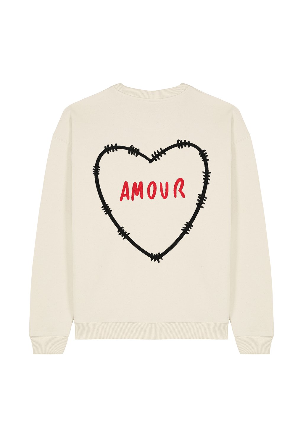 

Толстовка AMOUR BACK EMBROIDERY UNISEX OVERSIZE Mira Paris, слоновая кость