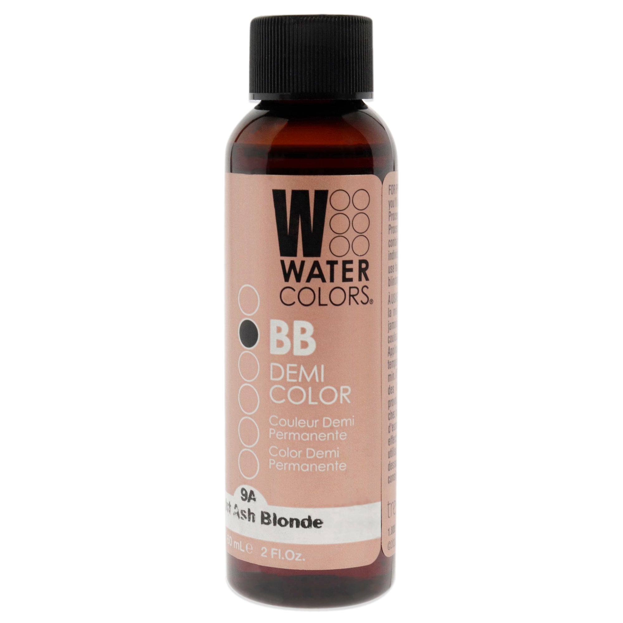

Полуперманентная краска для волос Watercolors BB - 9A Светло-пепельный блонд от Tressa, подходит для мужчин и женщин - 2 унции (57 г), прозрачный