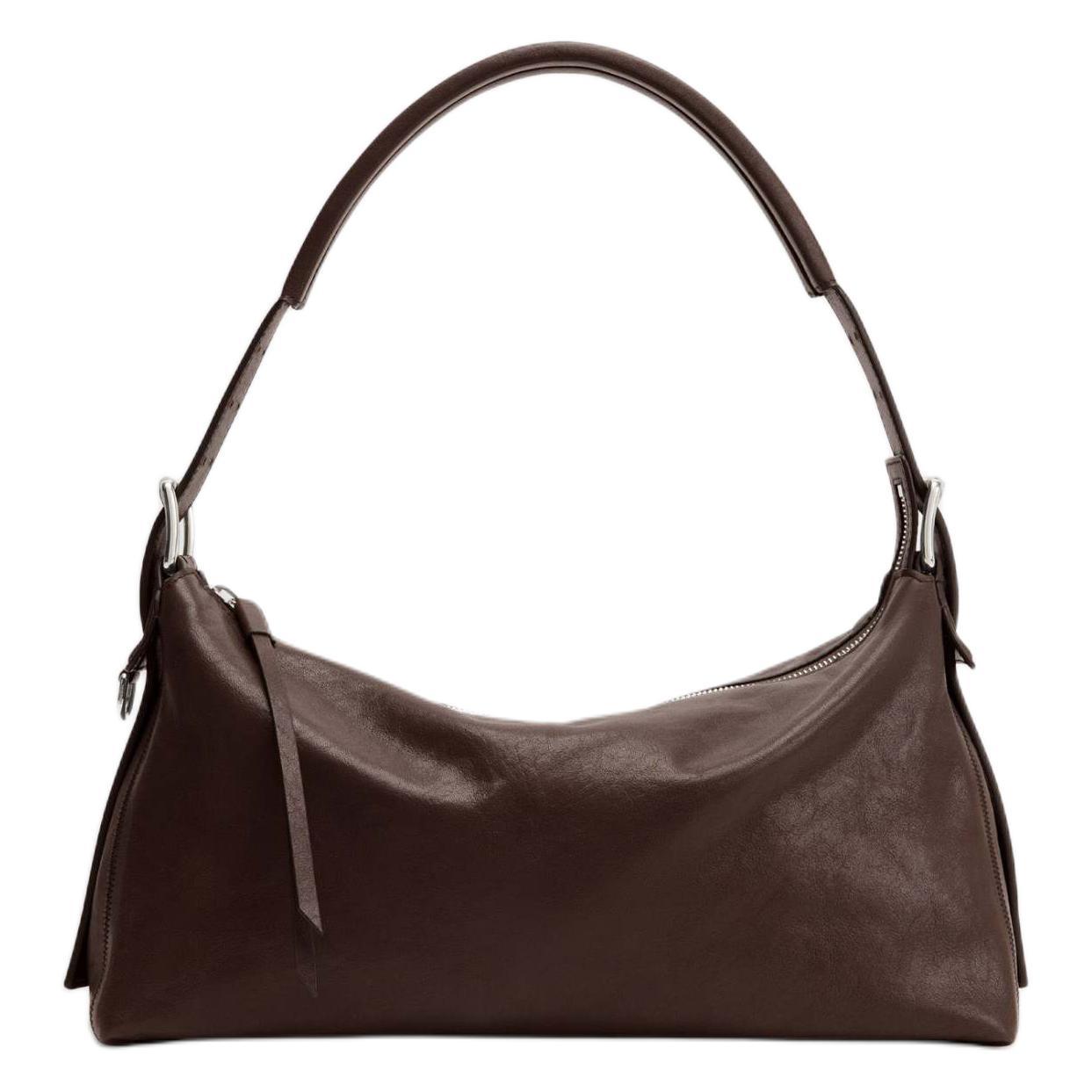 

Lemaire Кожаная сумка сумка-багет через плечо женская тёмно-коричневая