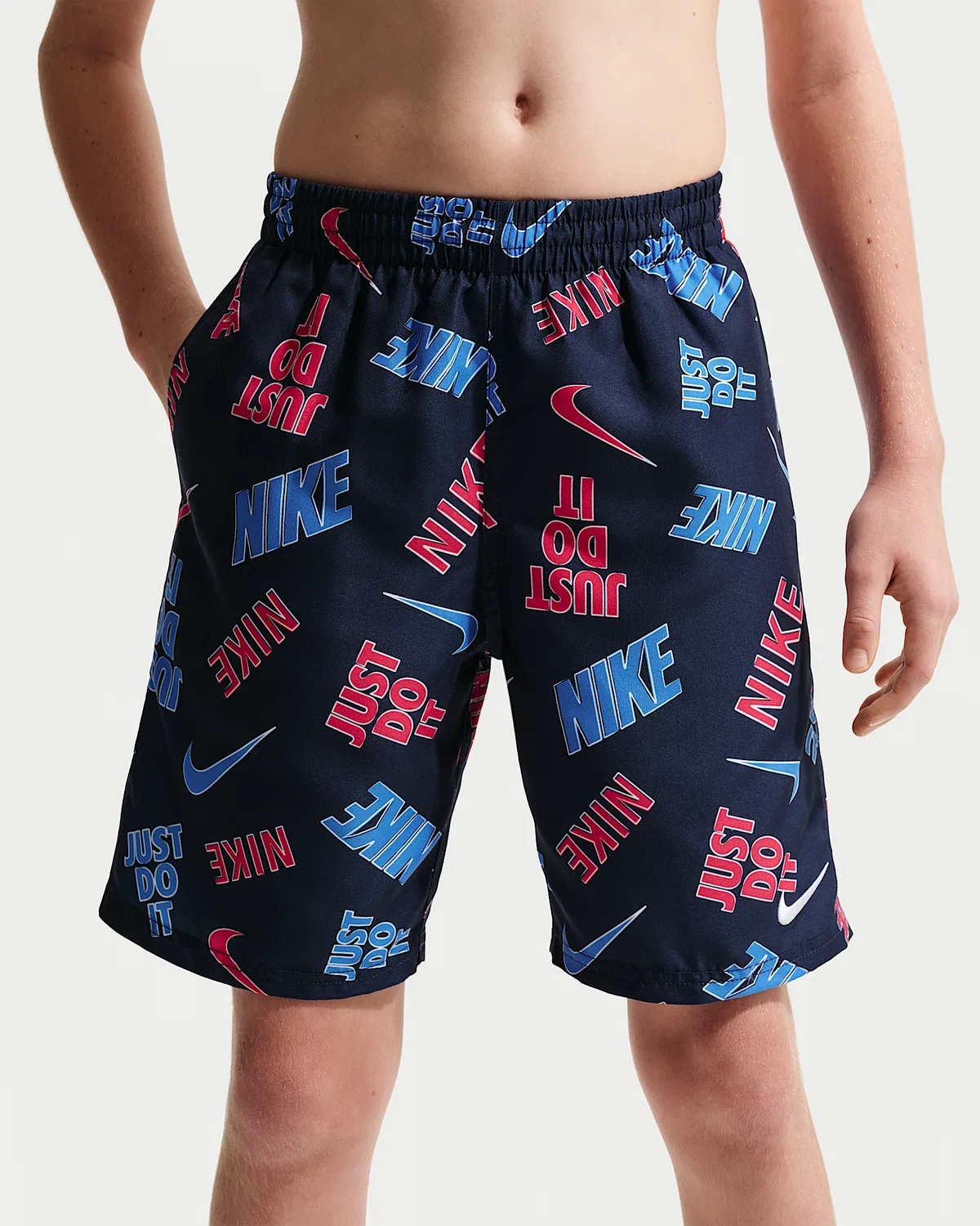 Детские (мальчиковые) плавки Nike Swim Breaker 7" с боксерской подкладкой, Blue — фото 2