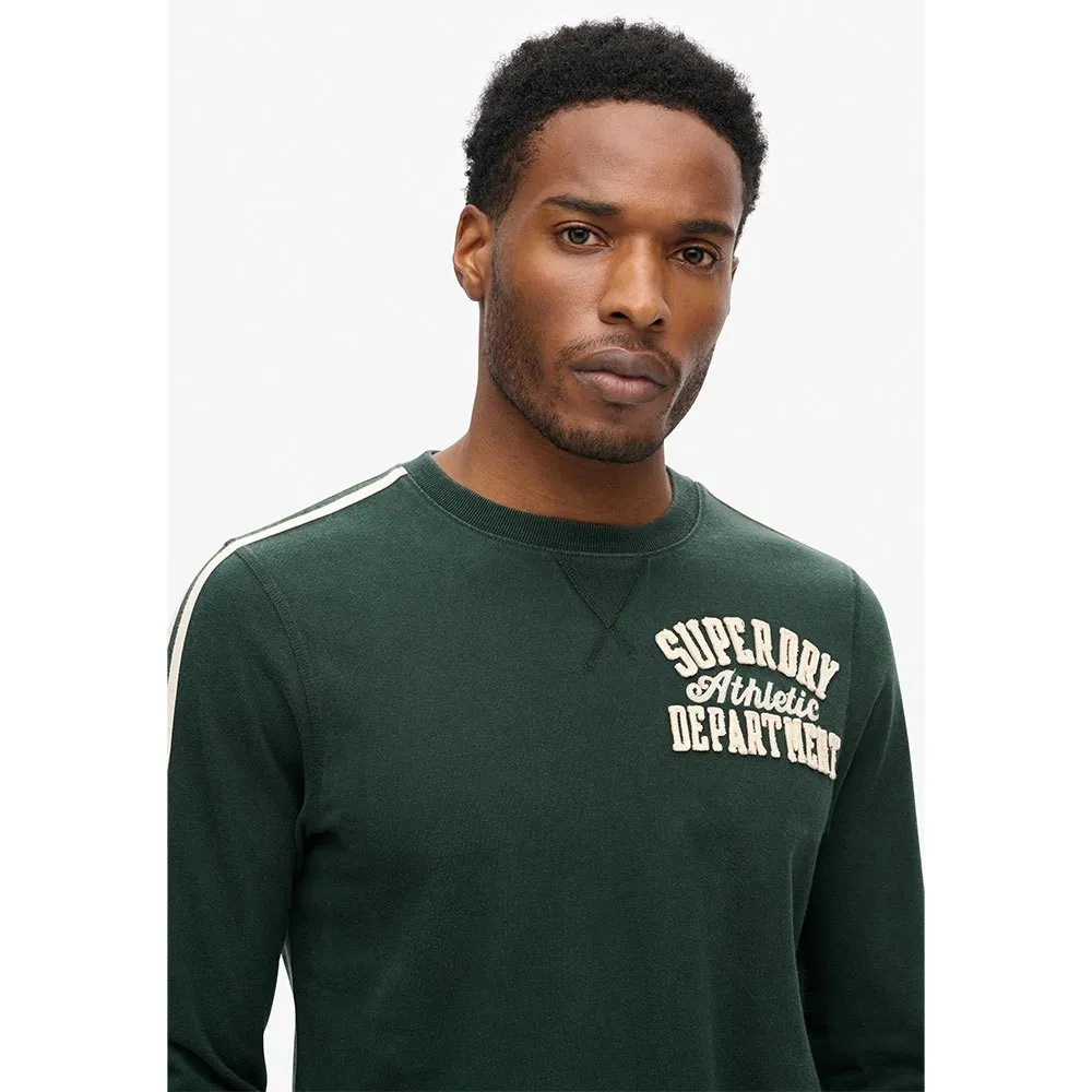 Футболка Superdry Vintage Athletic long sleeve, зеленый — фото 4