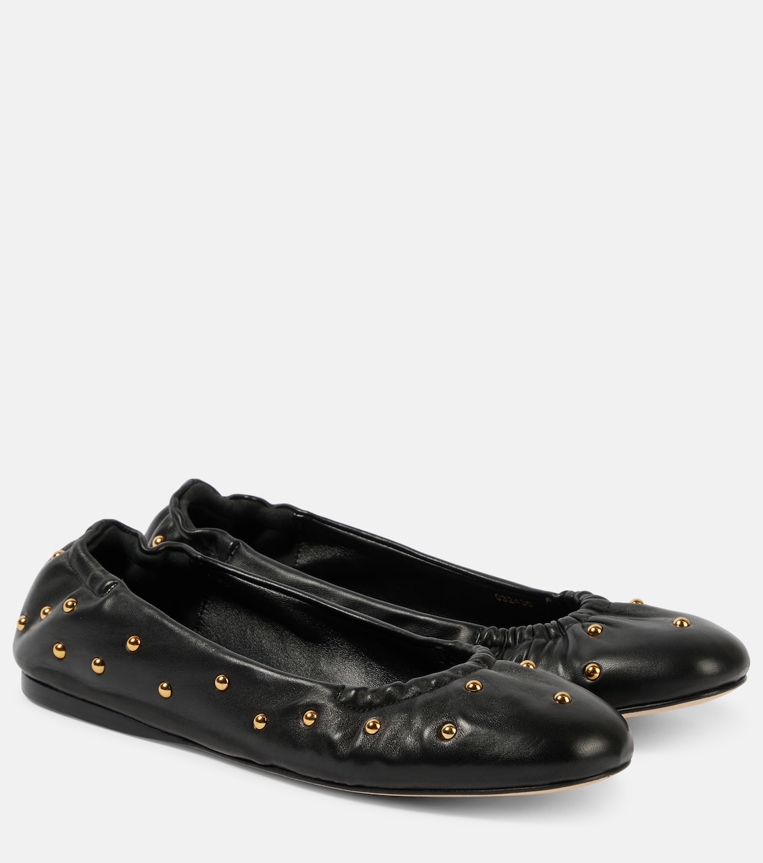 Кожаные балетки Eia с заклепками Chloé, черный