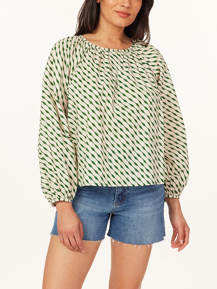 

Блузка Scotch & Soda, бежевый/зеленый
