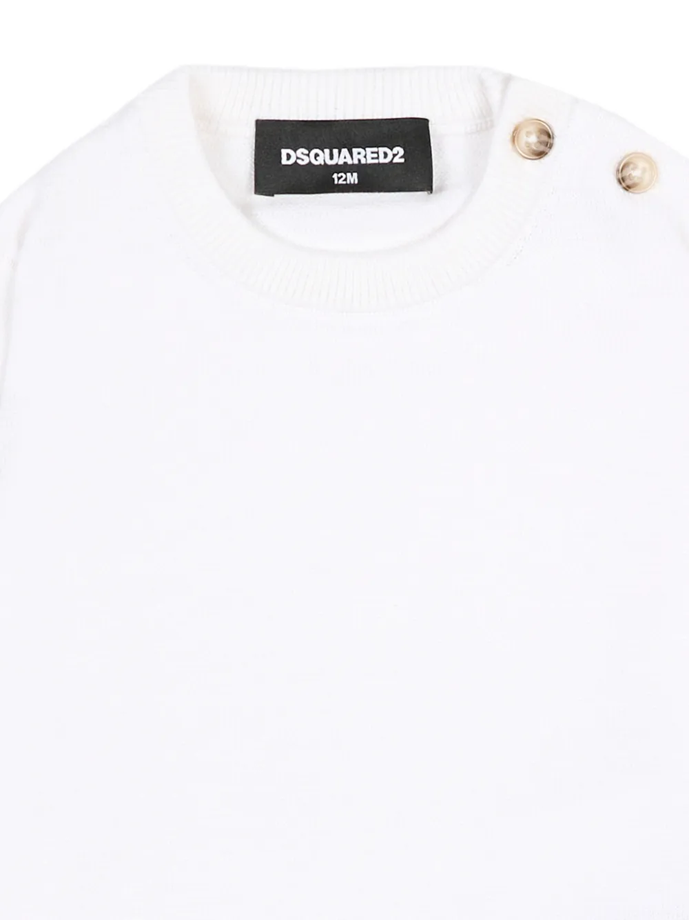 Свитшот на пуговицах с длинными рукавами Dsquared2 Kids, белый — фото 3